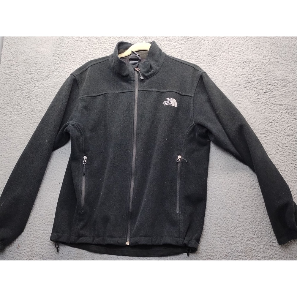 The North Face‎ Fleece Jacket Womens Medium Black Long Sleeve Mock Neck Full Zip